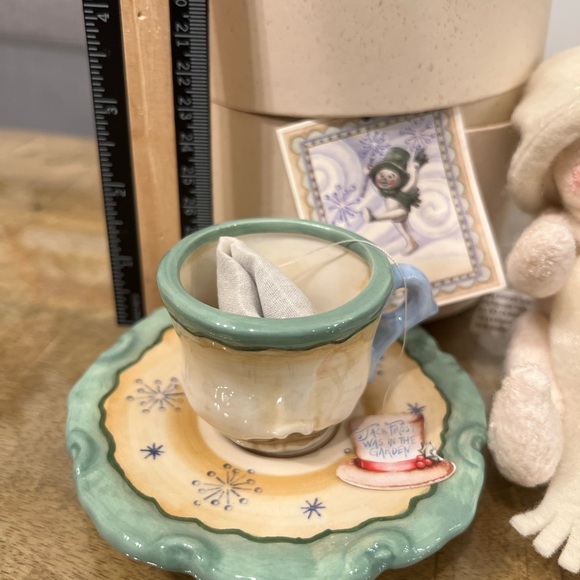 Jack frost Figurine with Teacup and Saucer in box